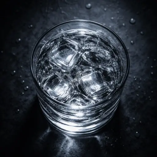 Acorde vodka en perfumería con matiz limpio, frío y ligeramente alcohólico.
